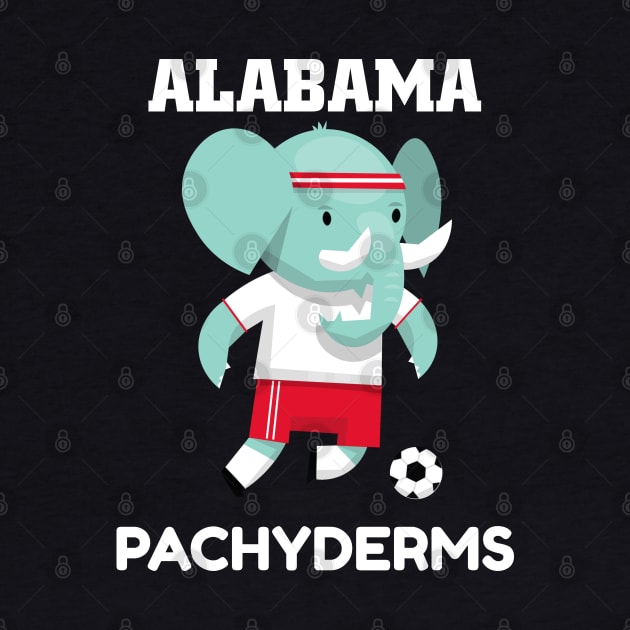 ⚽ Alabama Football, Elephant Kicks the Ball, Imaginary Team Spirit by Pixoplanet